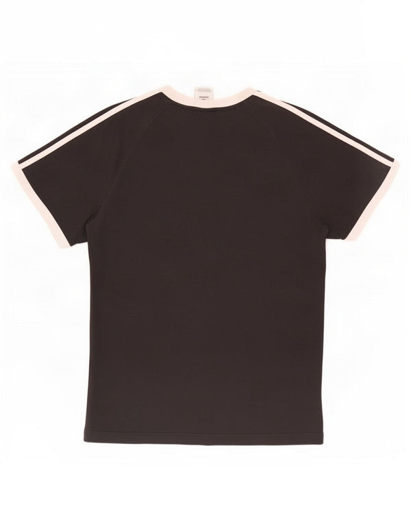 Adidas Mens Camiseta Top Grande Algodão Preto
