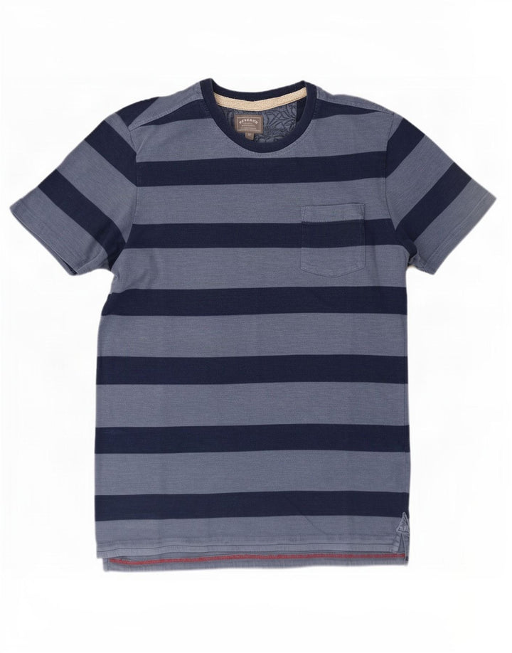 Camiseta masculina Fat Face Top médio listrado azul