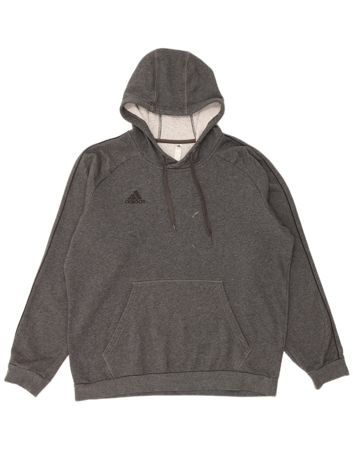 ADIDAS Mens Hoodie Jumper XL Cinza Algodão