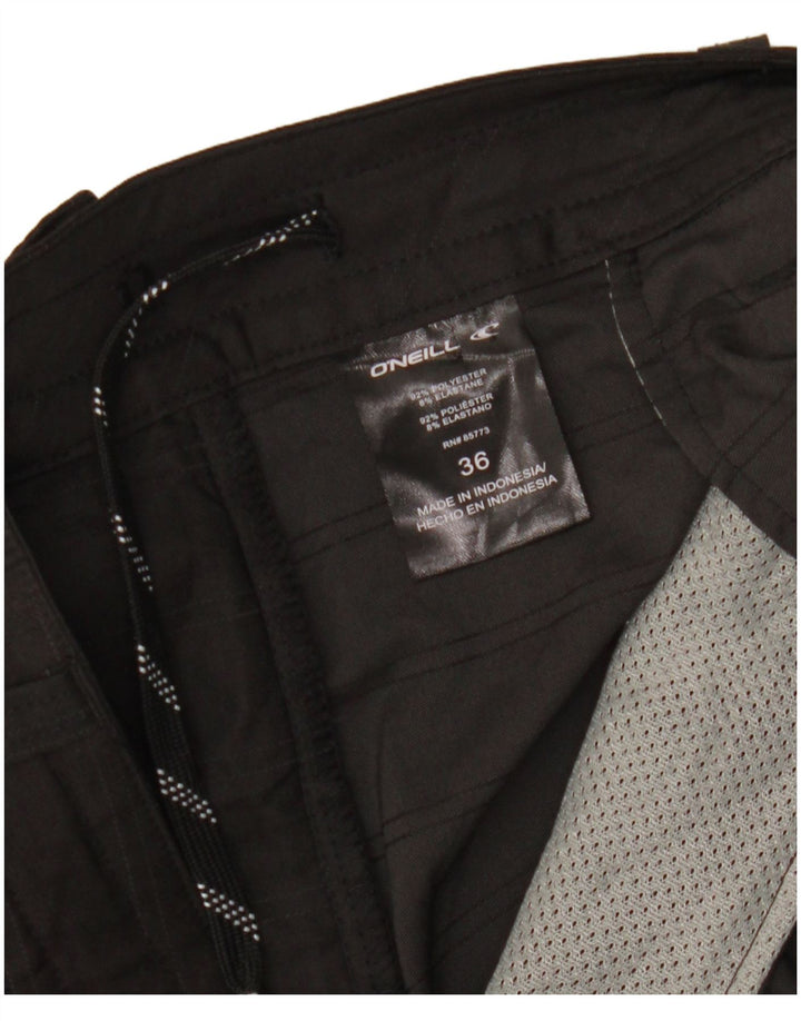 Shorts cargo masculino O'Neill W36 grande poliéster listrado preto