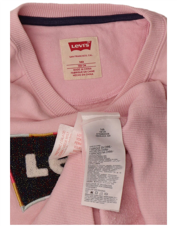 Moletom gráfico feminino LEVI'S 13-14 anos algodão rosa
