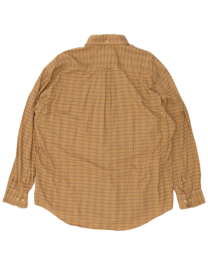 Camisa masculina Nautica XL bege xadrez algodão