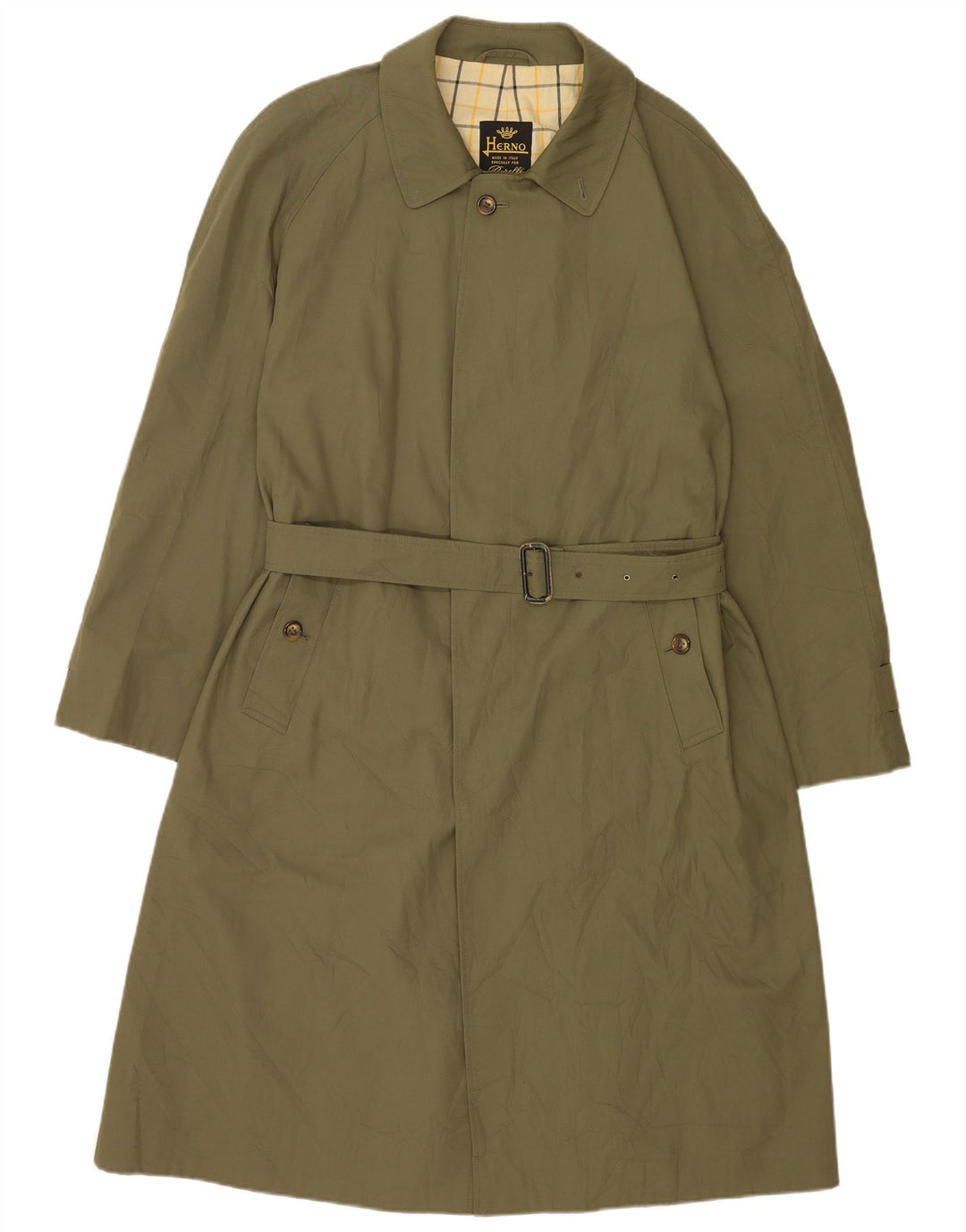 Trench Coat Masculino Herno IT 50 Grande Verde