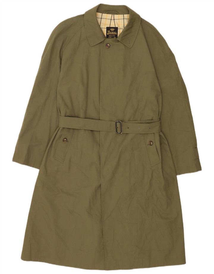 Trench Coat Masculino Herno IT 50 Grande Verde