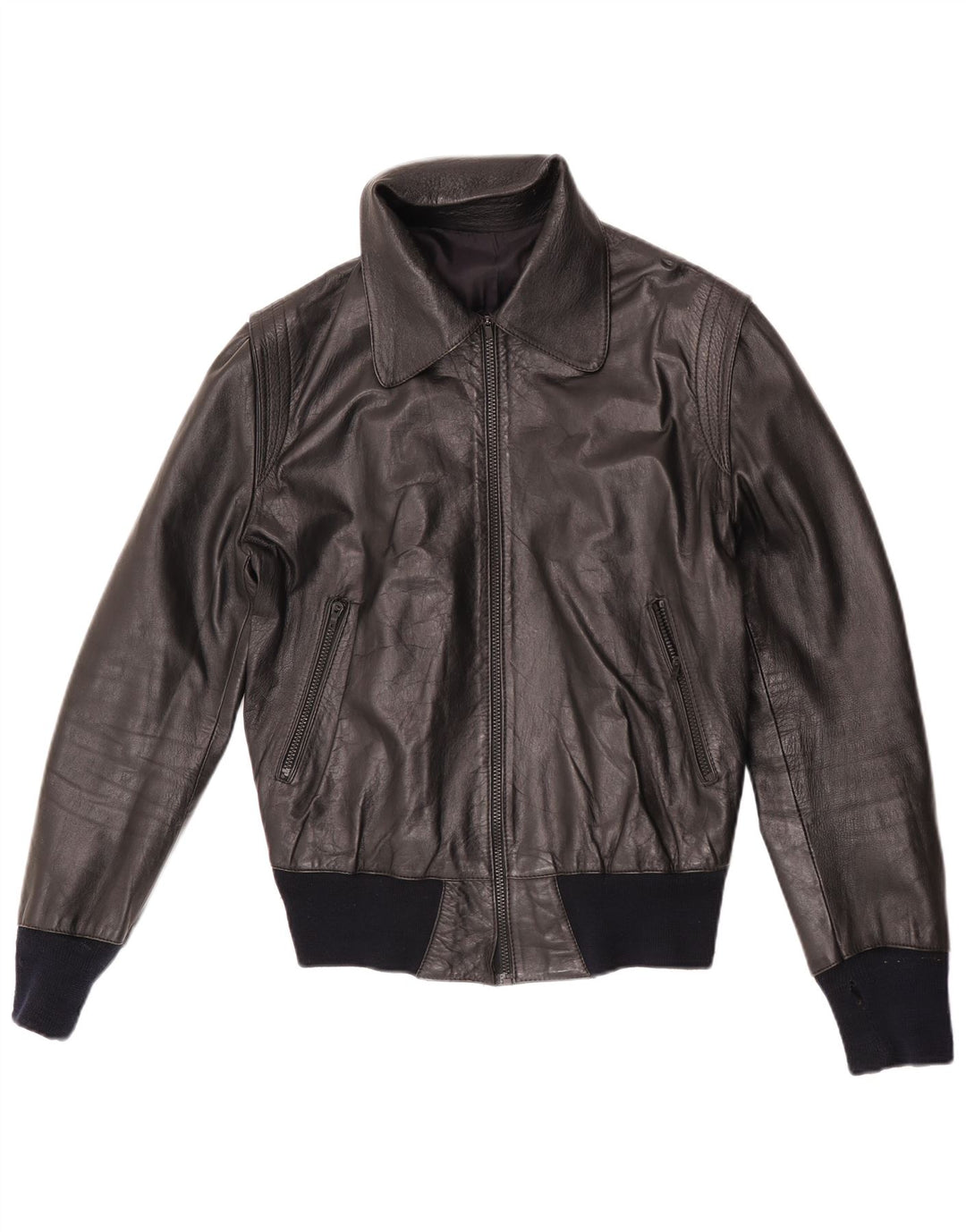 Jaqueta bomber masculina vintage UK 34 XS preta