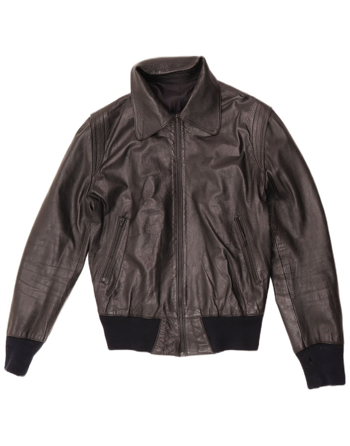 Jaqueta bomber masculina vintage UK 34 XS preta