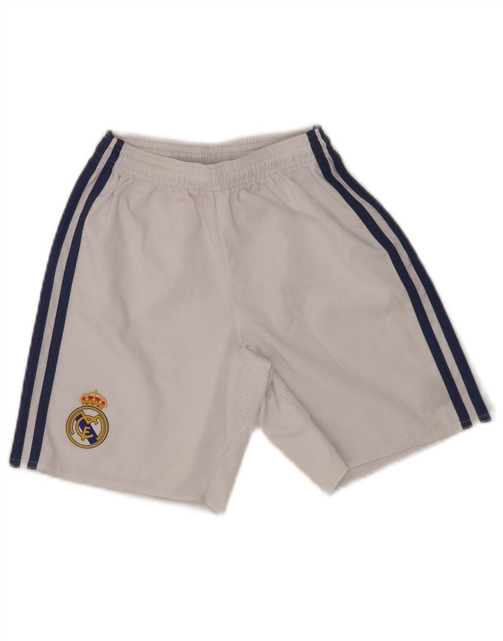 Adidas meninos Real Madrid Sport Shorts 9-10 anos poliéster branco