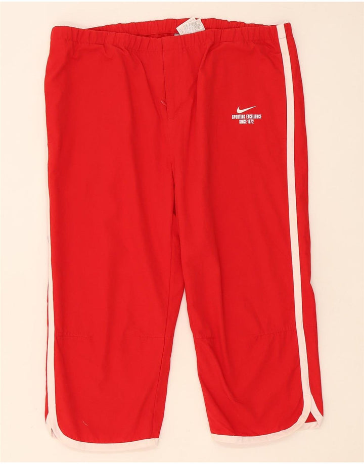 Calça de treino Nike feminina Capri UK 14/16 grande poliéster vermelho