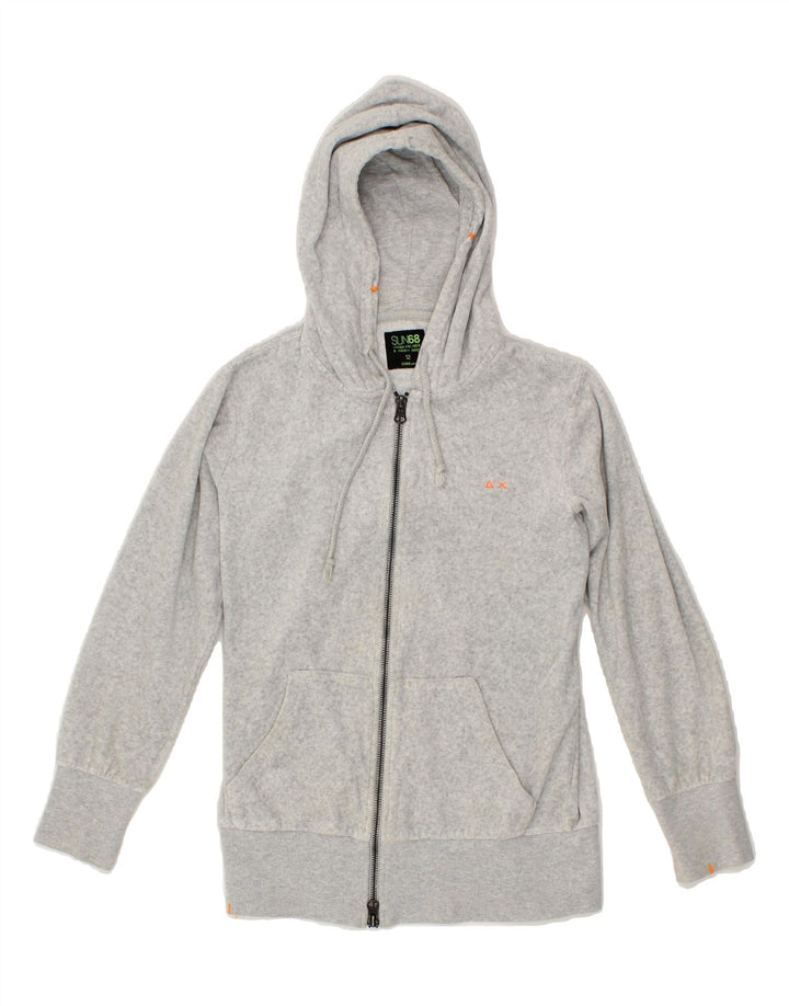 SUN68 Girls Zip Hoodie Sweater 11-12 Years Grey Cotton Vintage Sun68 and Second-Hand Sun68 from Messina Hembry 