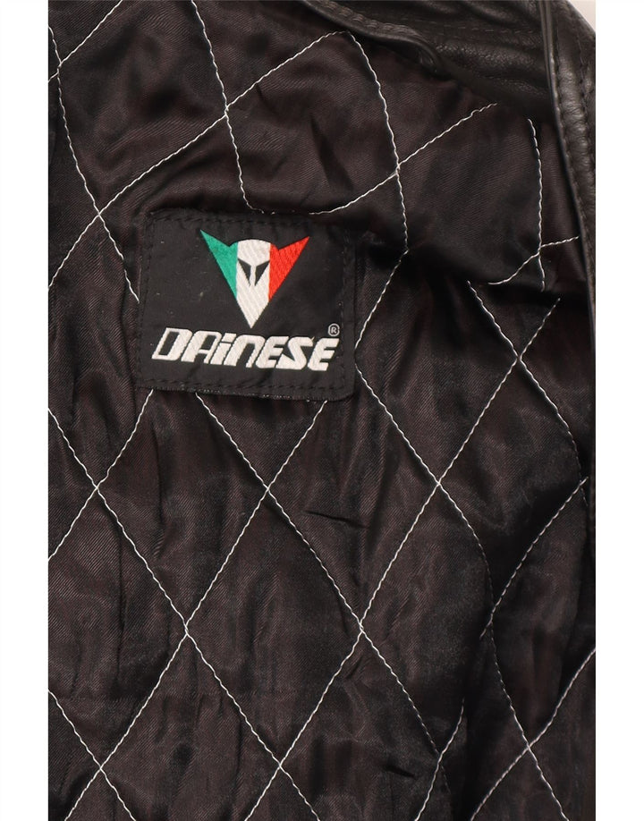 Jaqueta de couro masculina Dainese IT 52 grande couro preto