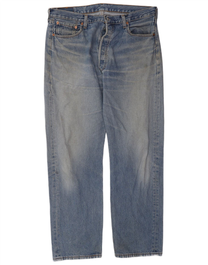 Calça jeans reta masculina Levi's W38 L32 azul algodão