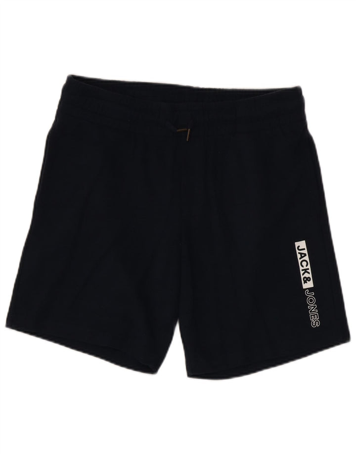Shorts esportivos gráficos masculinos Jack & Jones médio algodão azul marinho