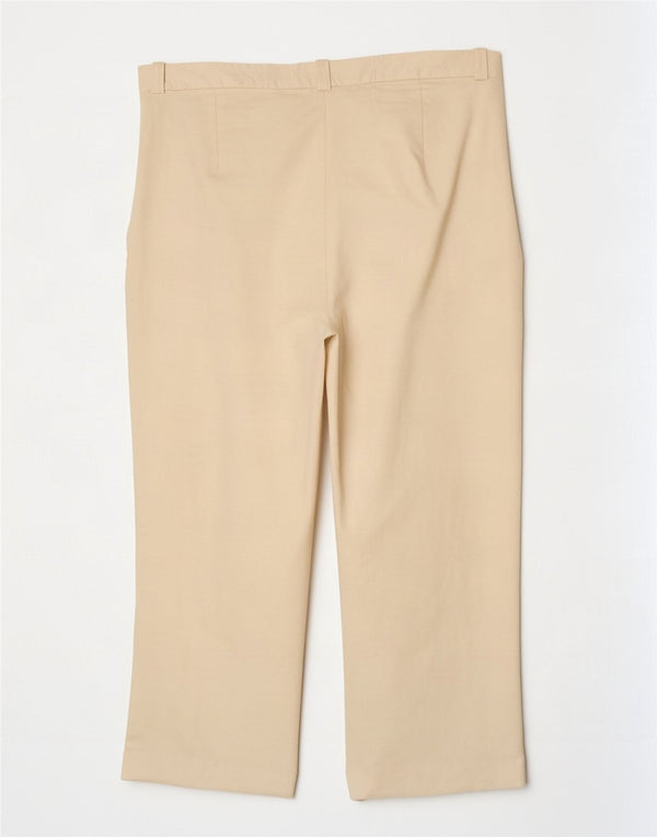 Zara Calça feminina cortada XL W32 L24 Off White Lyocell