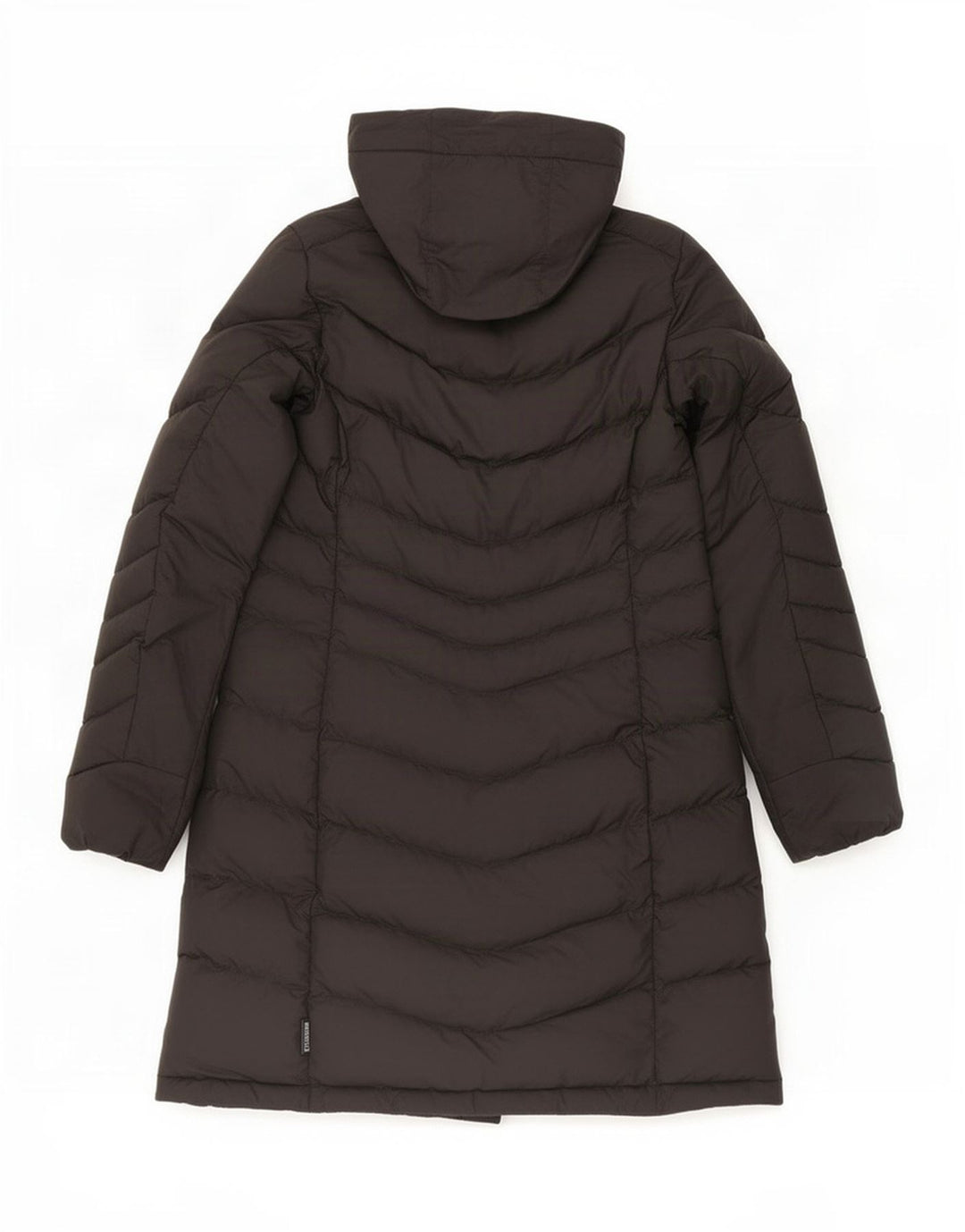 Casaco acolchoado com capuz feminino Jack Wolfskin Reino Unido 10/12 poliéster preto médio