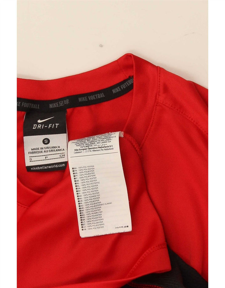 Camiseta Nike Masculina Dri Fit Graphic Top Pequeno Colorblock Vermelho Poliéster