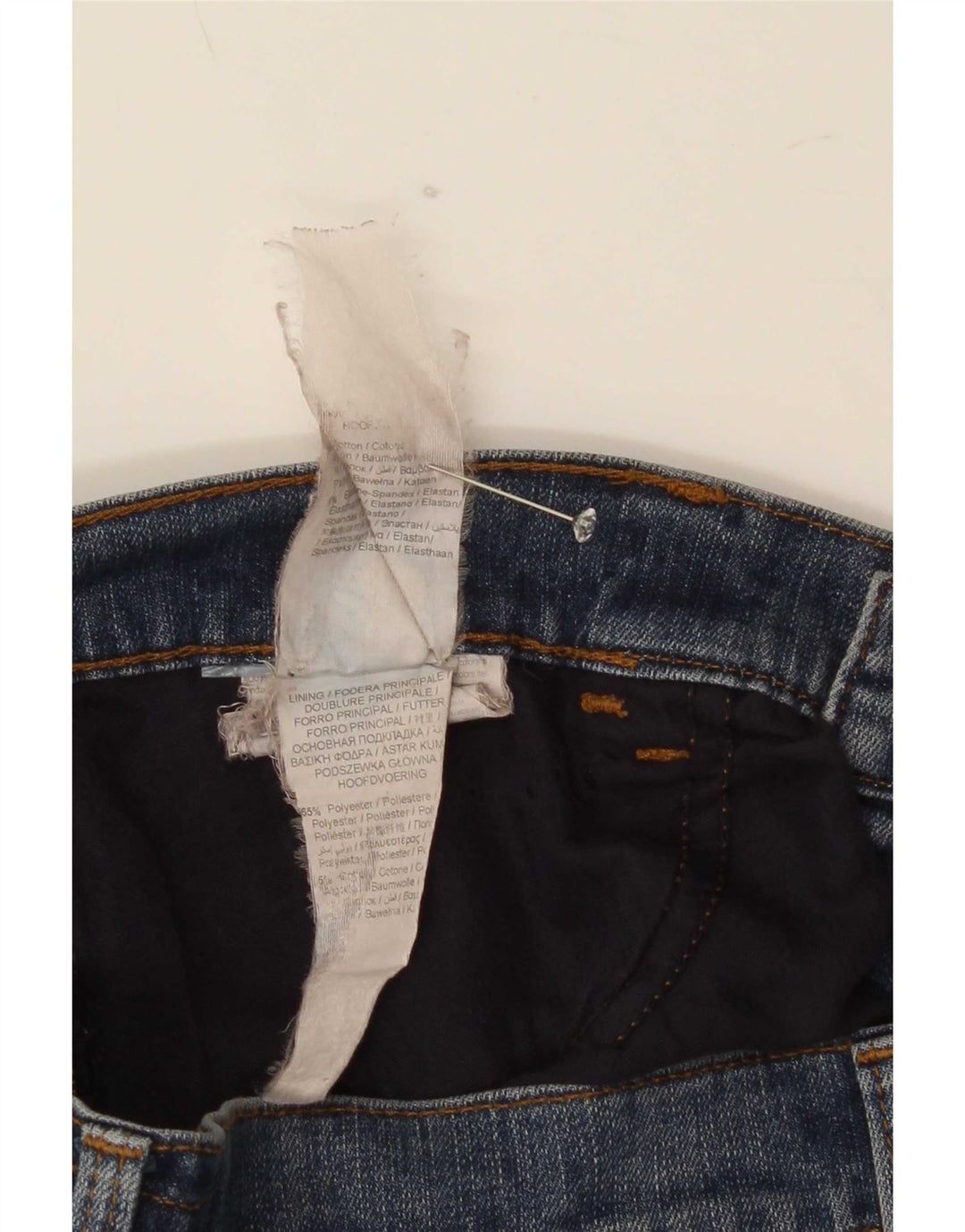 Trussardi Mens Slim Jeans W32 L30 Azul Algodão