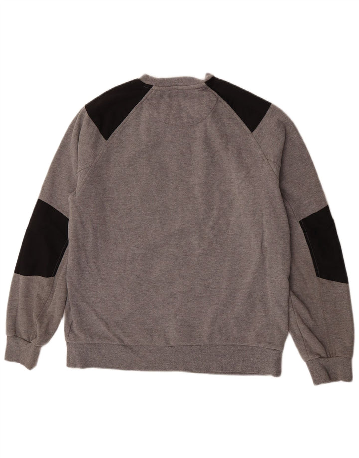 Dkny moletom masculino jumper médio cinza colorblock algodão