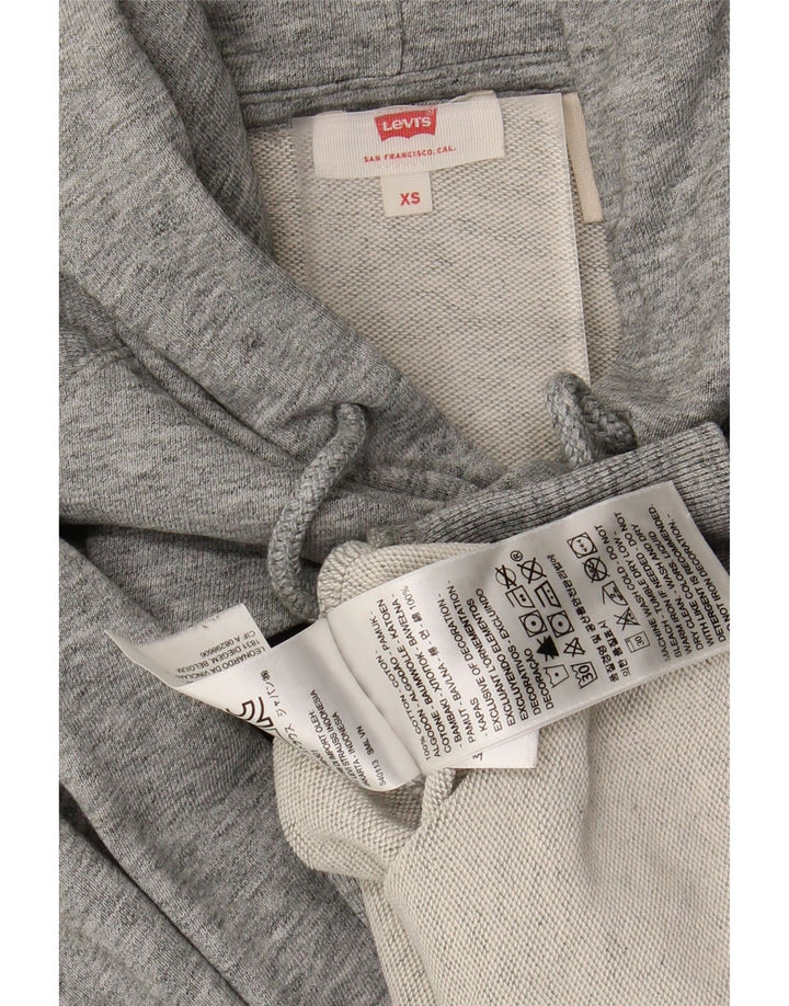 LEVI'S Mens Graphic Hoodie Jumper XS Grey Flecked Cotton Vintage Levi's and Second-Hand Levi's from Messina Hembry 