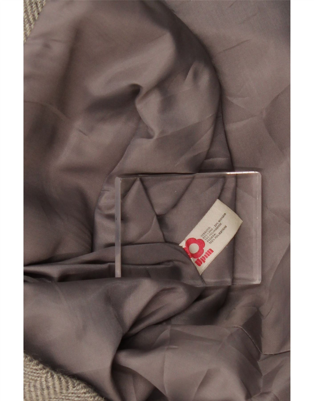 Jaqueta blazer feminina WPM com peito duplo Reino Unido 14 espinha de peixe cinza médio