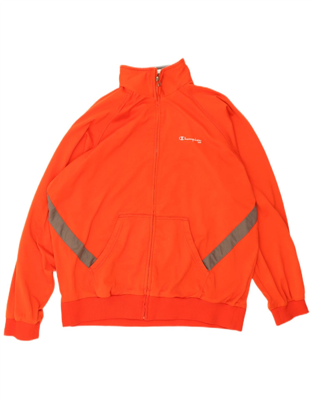 Champion Mens Treino Top Jacket 2XL Laranja Colourblock Poliéster