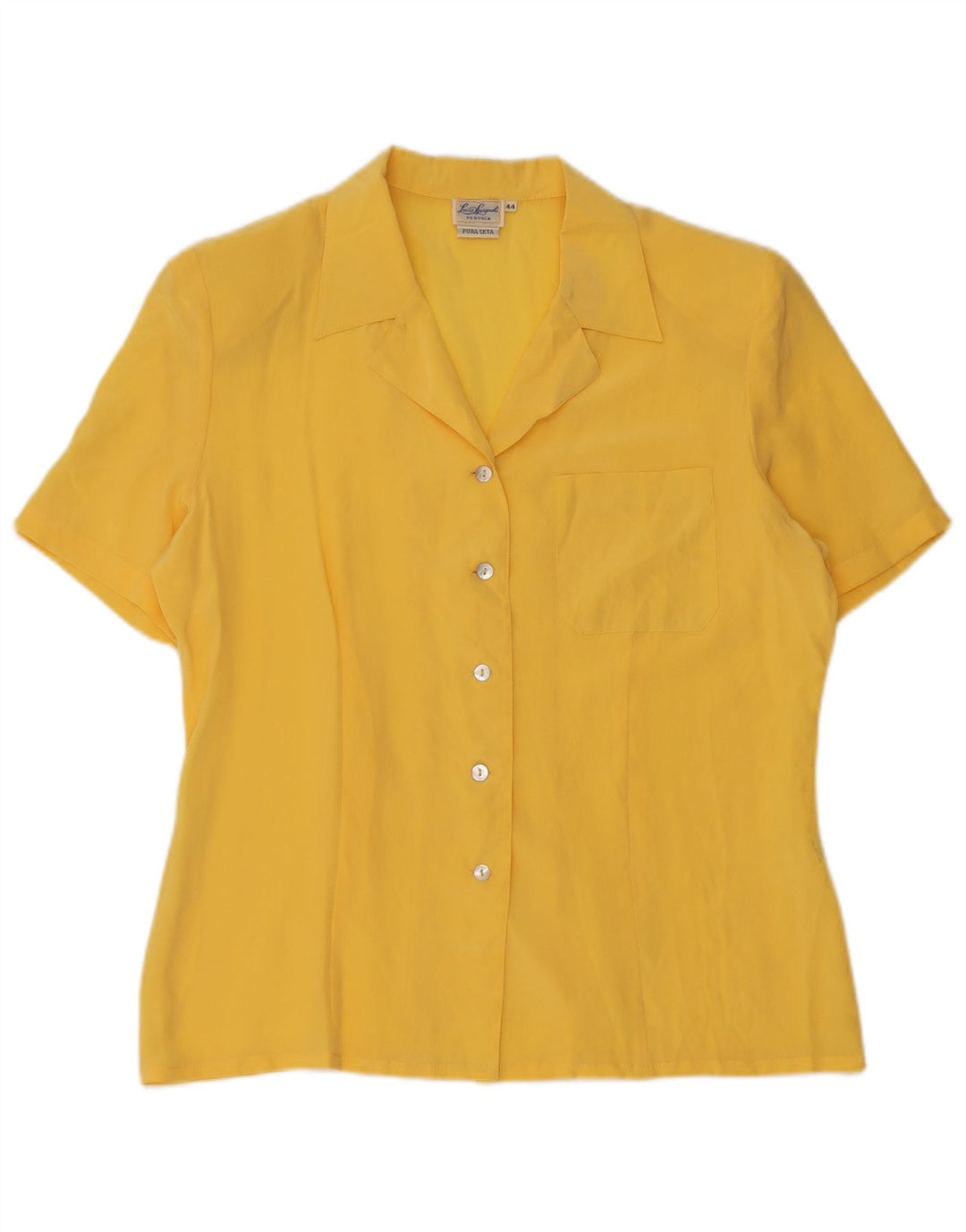 Blusa feminina Luisa Spagnoli manga curta IT 44 seda amarela média