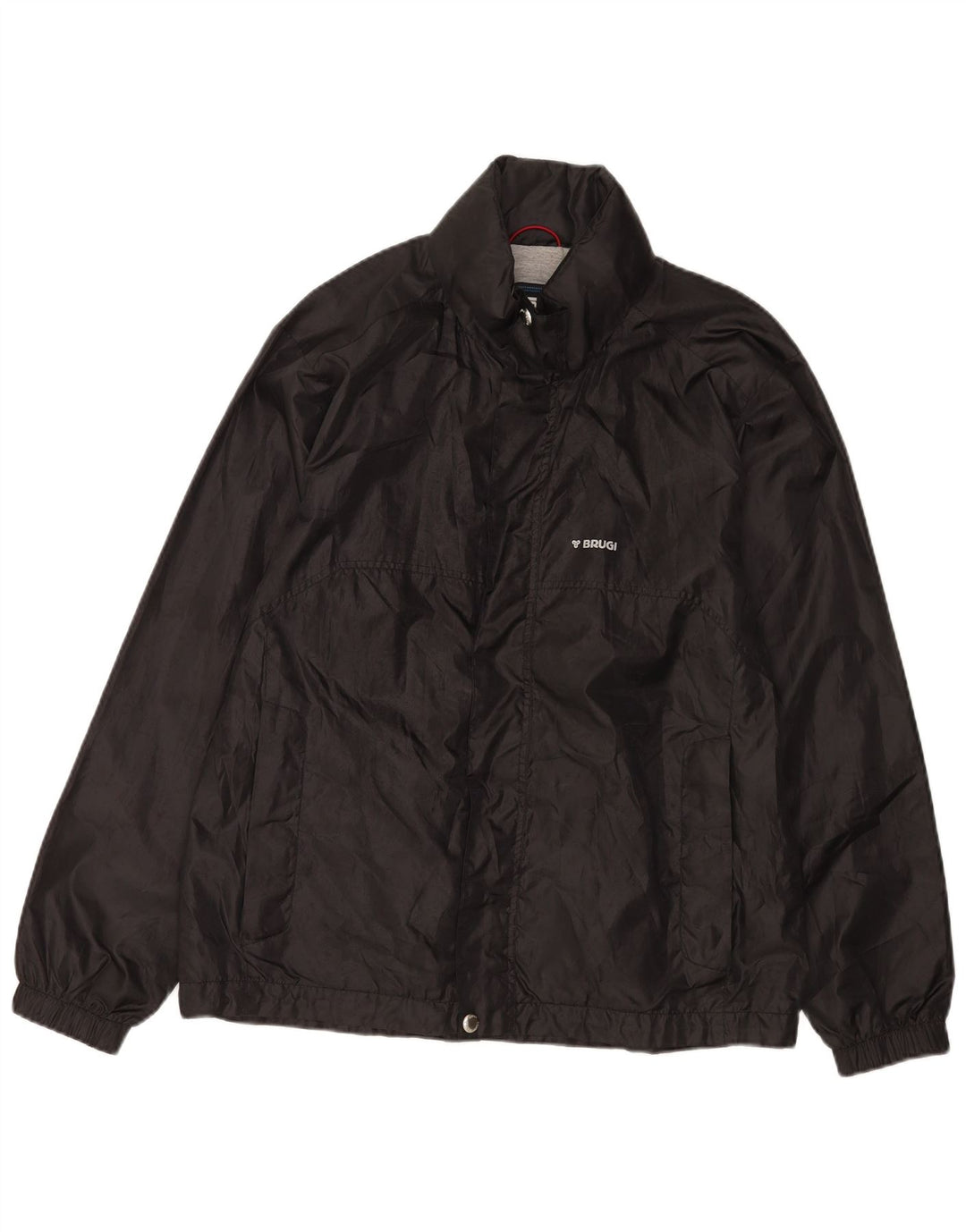 Jaqueta de chuva masculina Brugi UK 40 grande poliéster preto