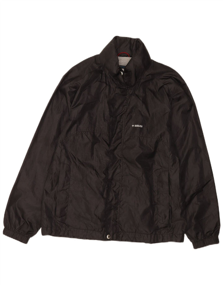 Jaqueta de chuva masculina Brugi UK 40 grande poliéster preto