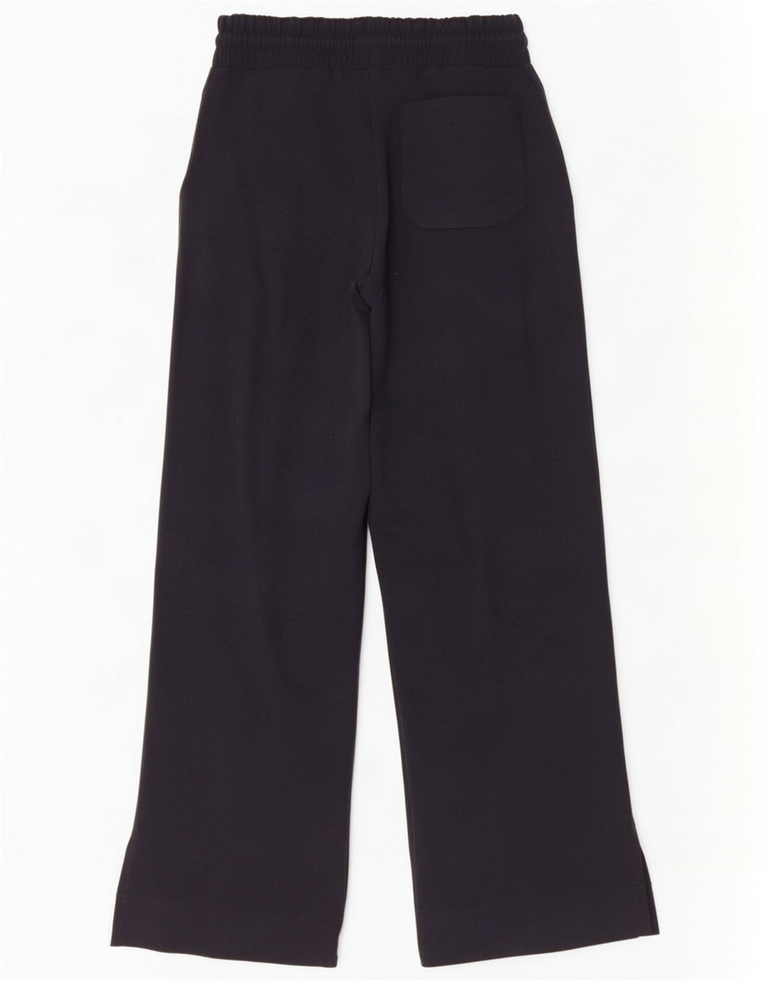Calça de treino feminina Reiss com perna larga UK 10 poliéster preto pequeno