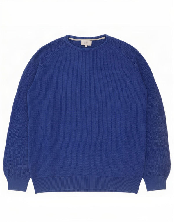 Suéter masculino Marks & Spencer com ajuste regular e gola canoa 2XL azul marinho