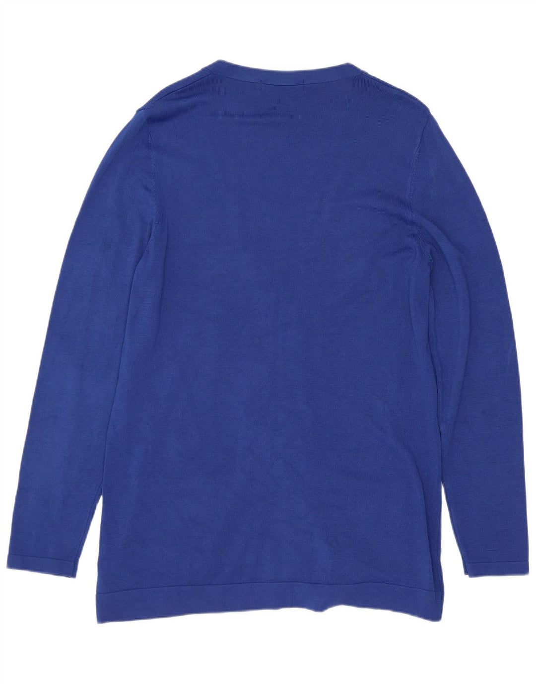 Suéter cardigã feminino de ajuste regular Marks & Spencer Reino Unido 14 azul médio