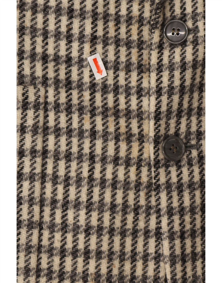 Jaqueta blazer masculina DEI FILZI com 3 botões IT 48 cinza médio Houndstooth