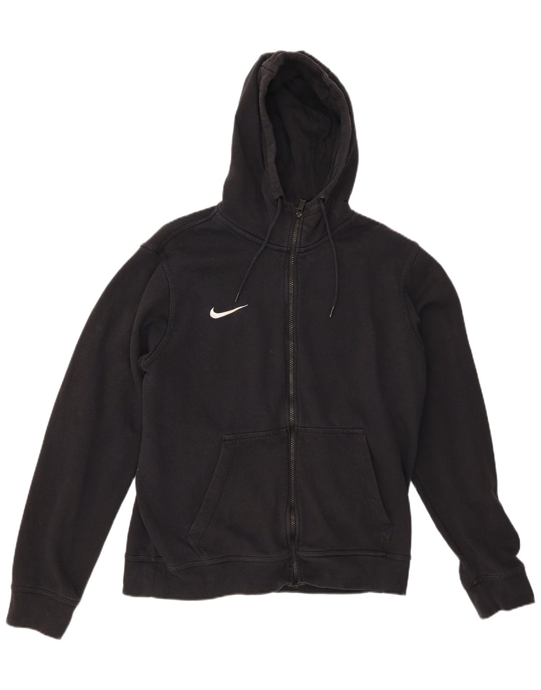 Suéter masculino Nike com capuz e zíper médio preto