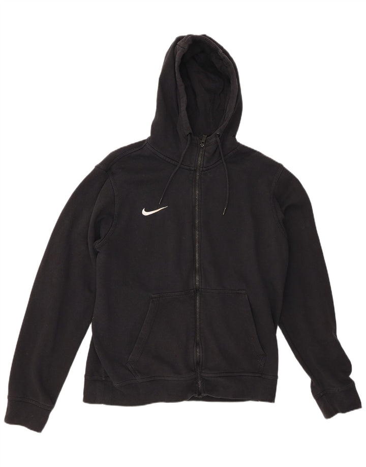 Suéter masculino Nike com capuz e zíper médio preto