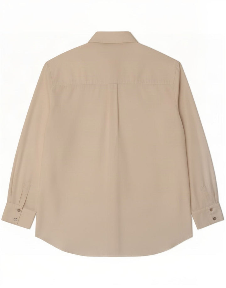Zara Camisa Oversized Feminina UK 14 Médio Poliéster Branco