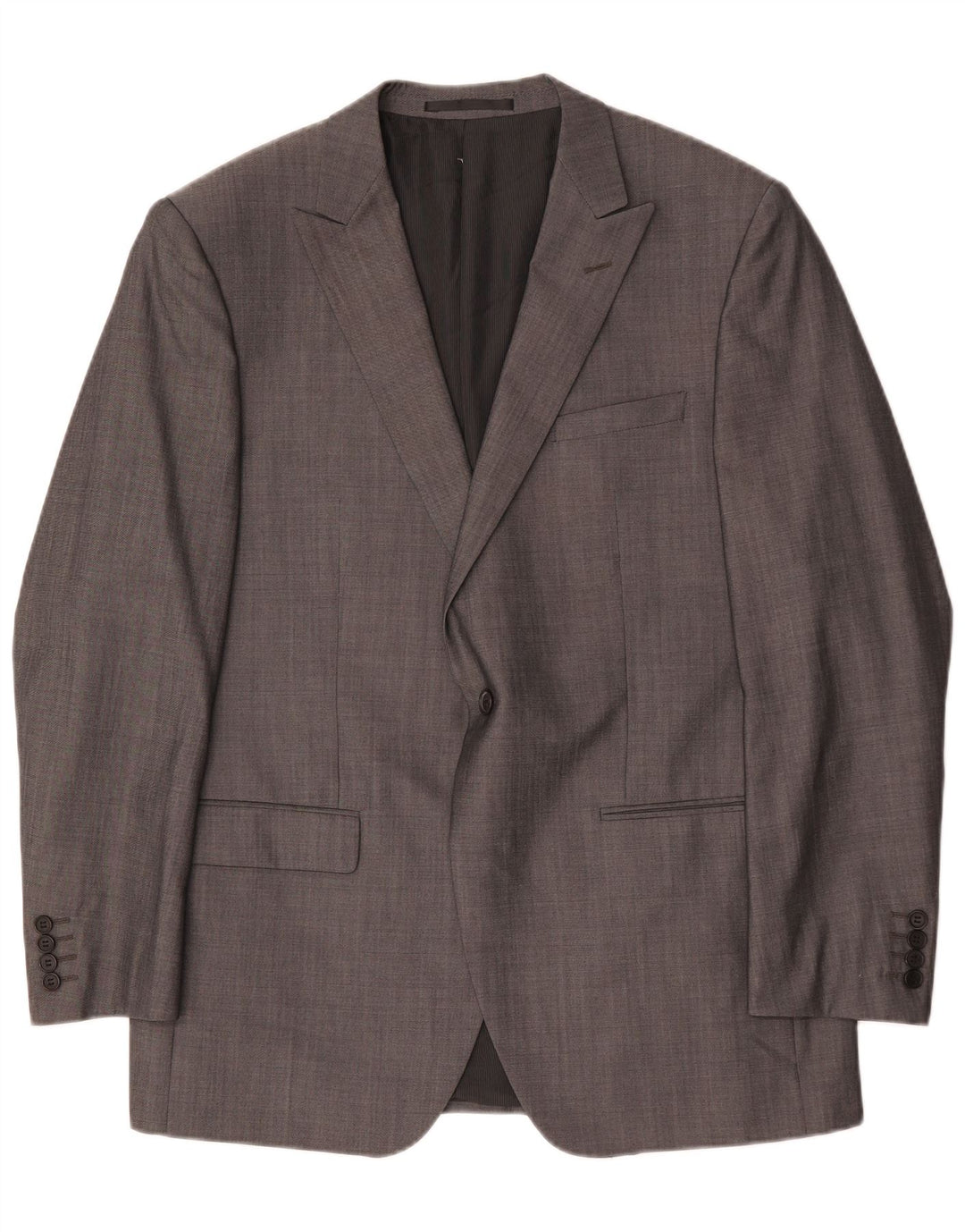 Jaqueta blazer masculina Marks & Spencer Autograph 1 botão Reino Unido 42 grande lã cinza