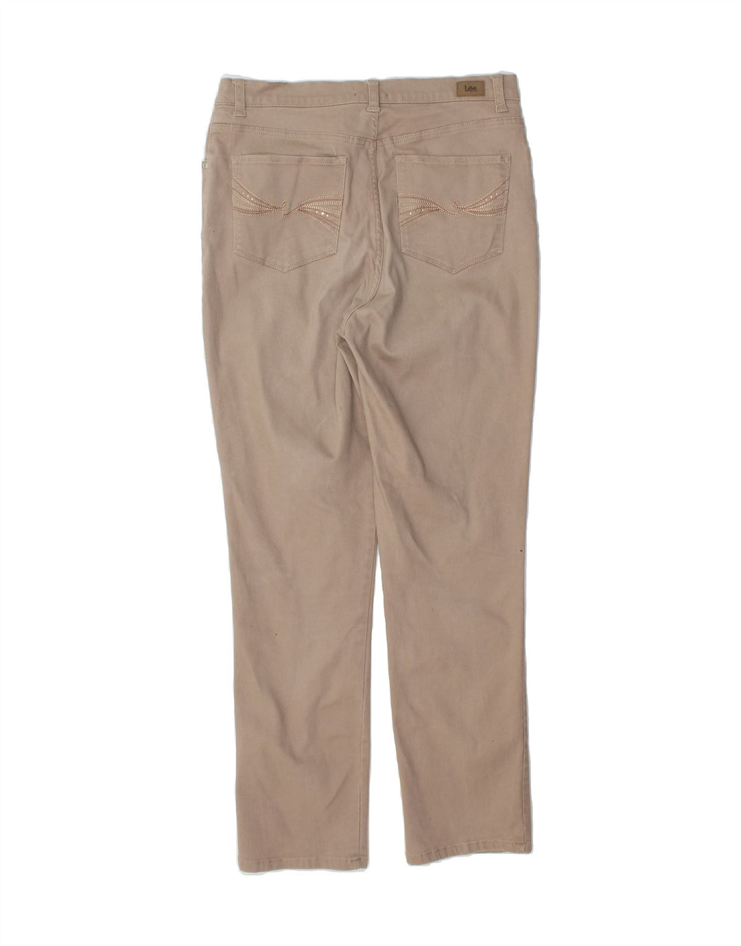 LEE Womens Classic Fit Straight Casual Trousers W34 L31 Beige Vintage Lee and Second-Hand Lee from Messina Hembry 