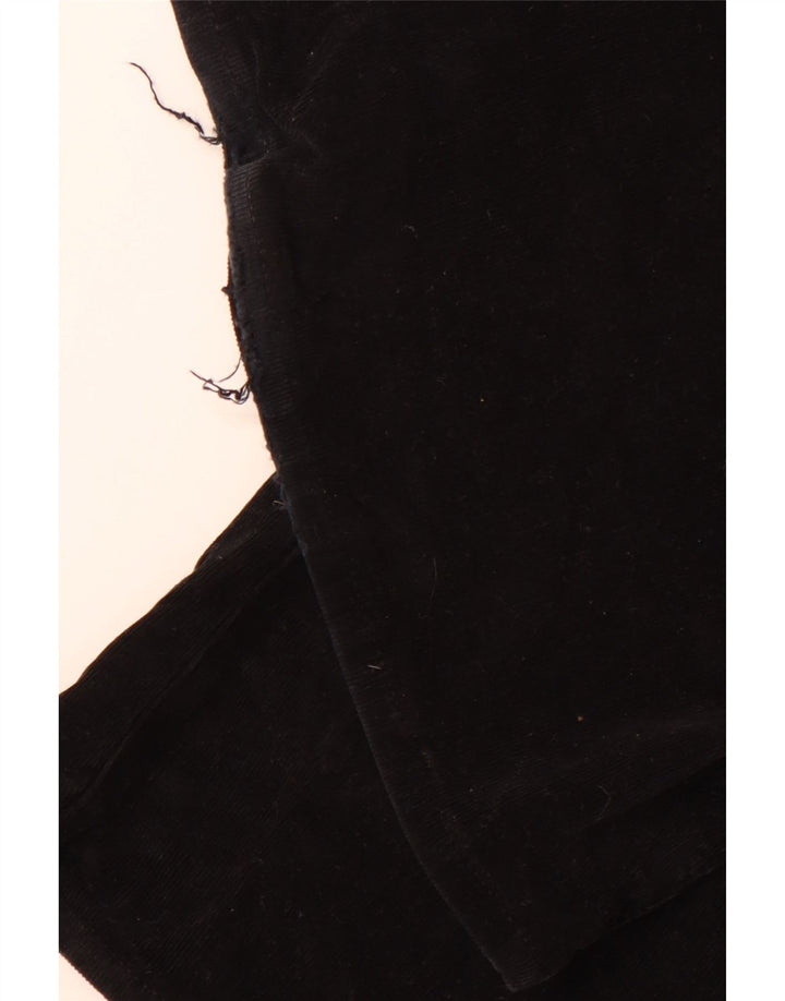 Calça feminina de veludo cotelê LEE Chaffee Flare W28 L33 algodão preto