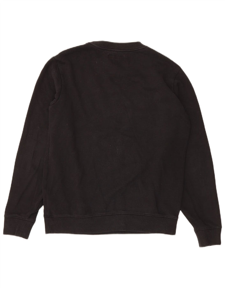 Guess moletom masculino gráfico jumper pequeno algodão preto