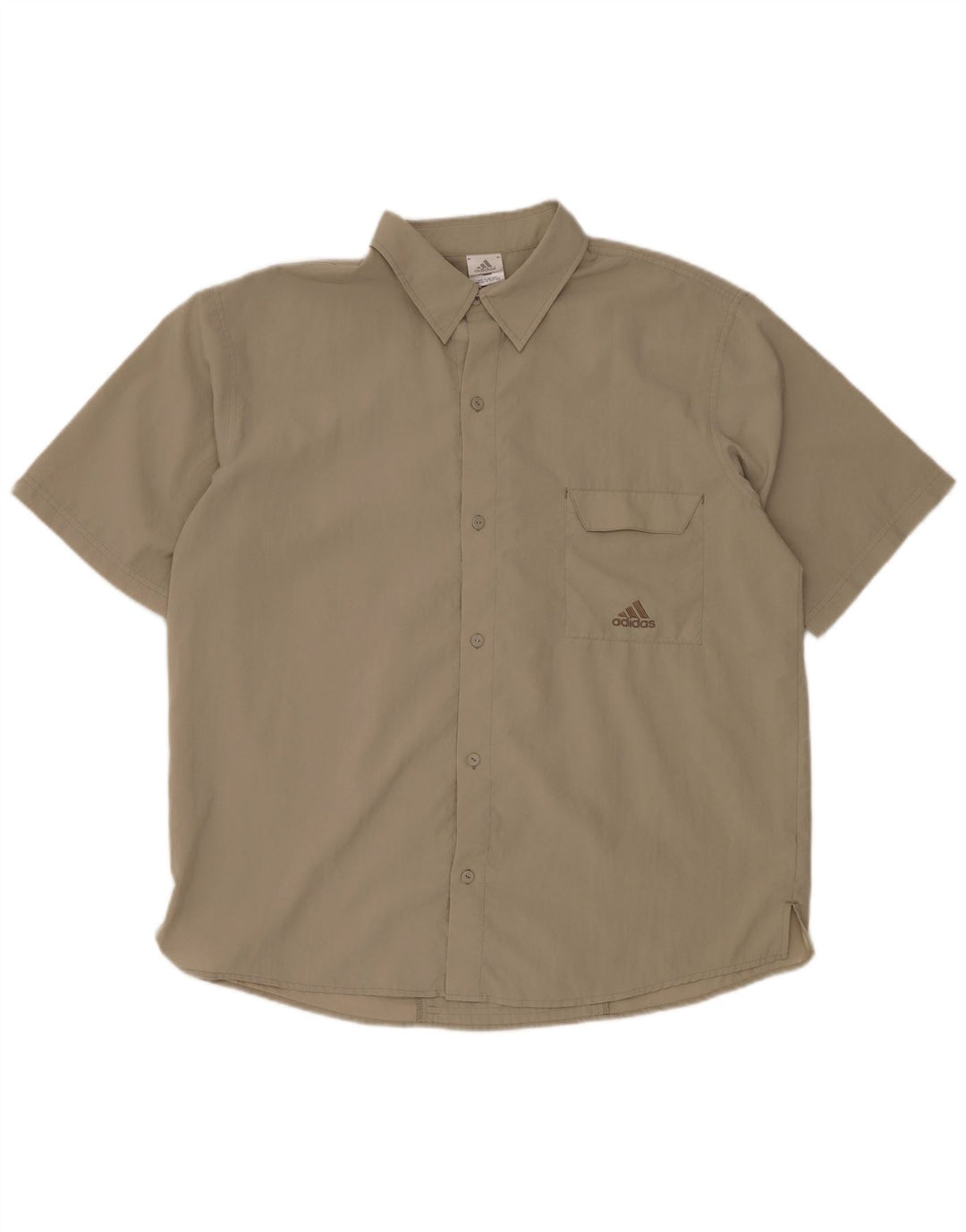 Camisa masculina de manga curta ADIDAS UK 46/48 XL Bege Poliéster