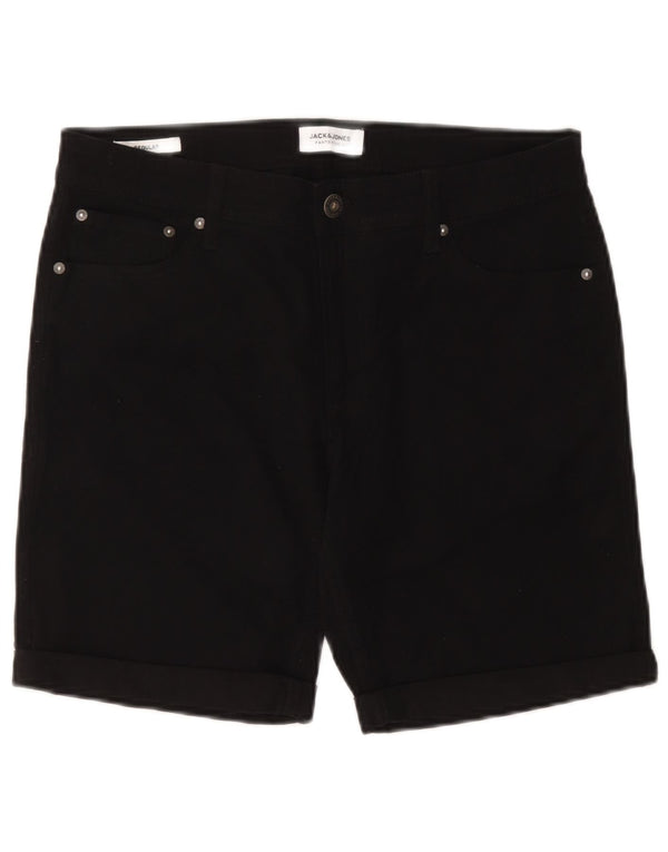 Shorts casuais masculinos Jack & Jones Regular médio W32 algodão preto