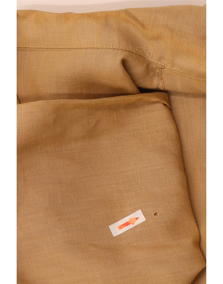 Jaqueta blazer feminina vintage com 1 botão Reino Unido 16 grande bege