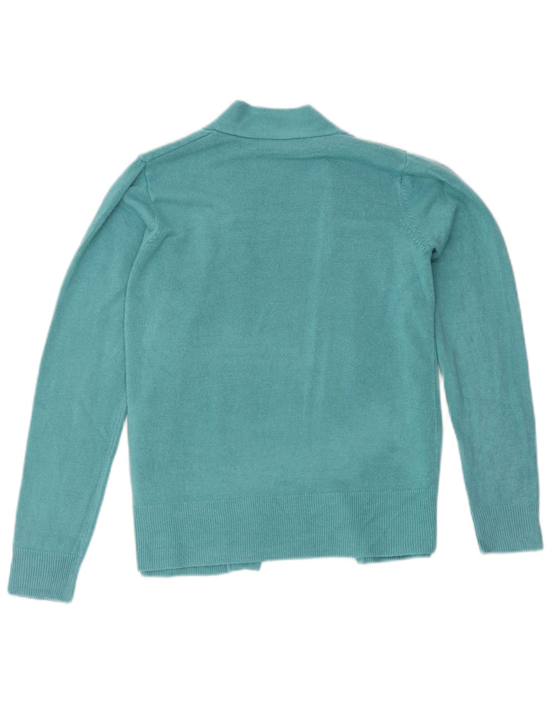 Suéter cardigã aberto feminino Marks & Spencer Reino Unido 10 pequeno turquesa acrílico