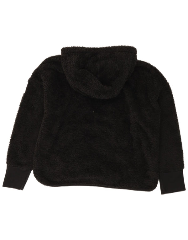 Jaqueta feminina de lã com capuz e capuz Calvin Klein UK 18 XL preto poliéster