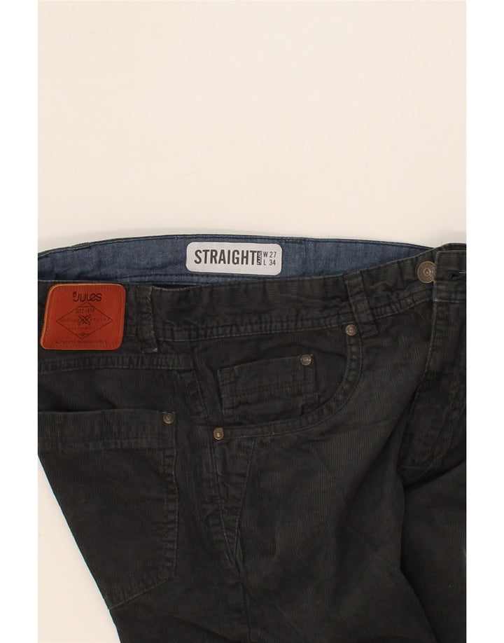 JULES Mens Straight Corduroy Trousers W27 L34  Grey Cotton Vintage Jules and Second-Hand Jules from Messina Hembry 