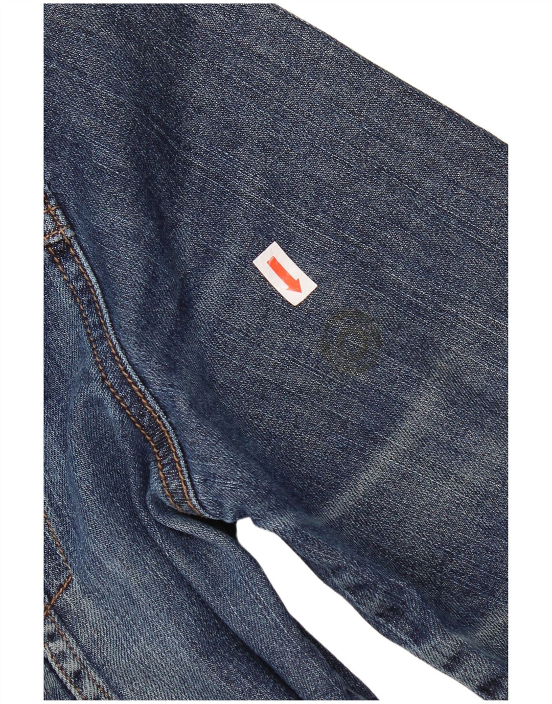 Jaqueta jeans feminina Eddie Bauer Reino Unido 14 algodão azul médio