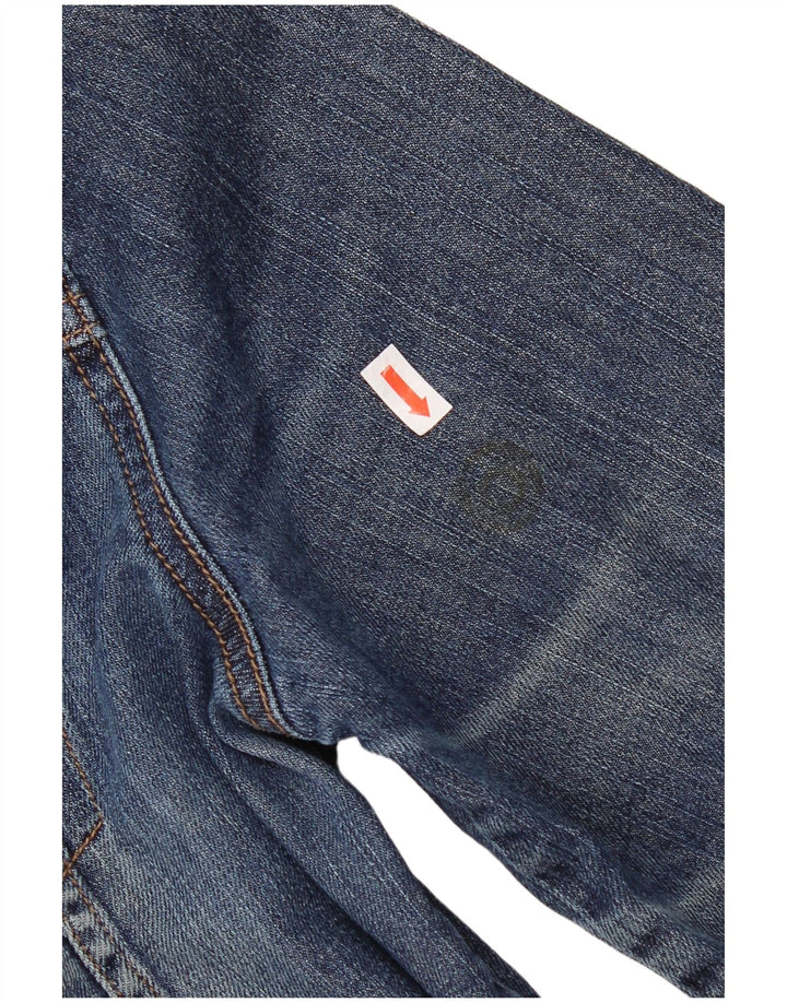 Jaqueta jeans feminina Eddie Bauer Reino Unido 14 algodão azul médio