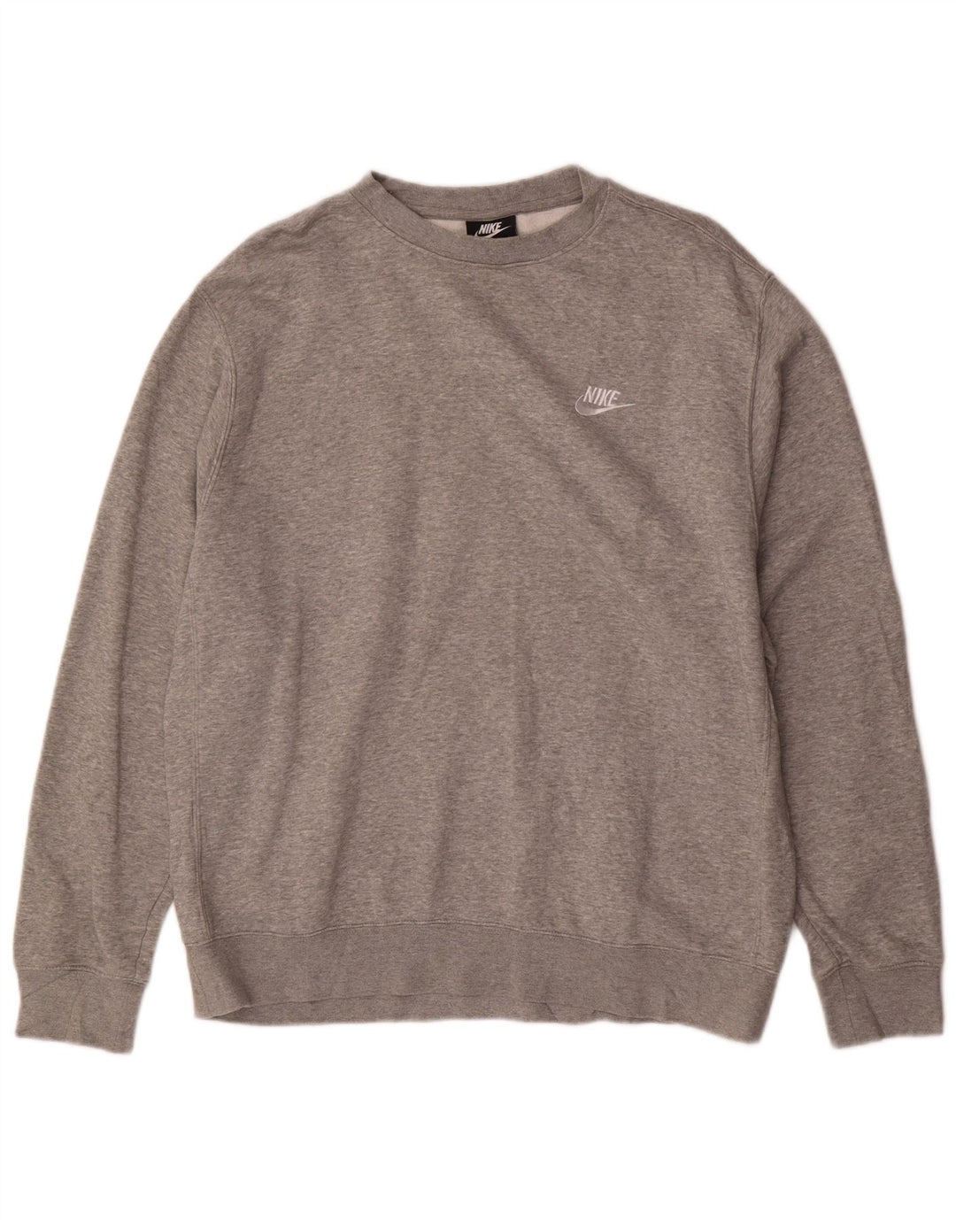 NIKE Mens Moletom Jumper Grande Algodão Cinza