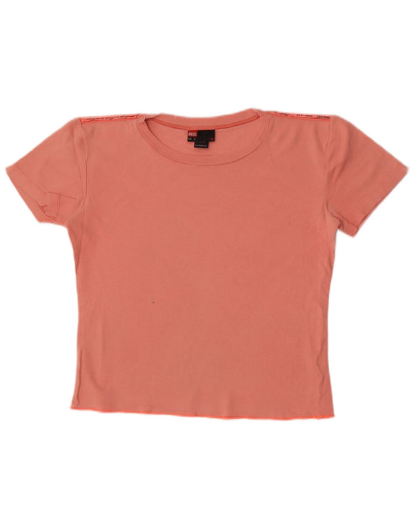 Camiseta feminina Diesel Top UK 18 XL algodão rosa