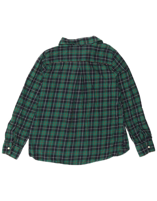 Pulôver feminino de flanela Tommy Hilfiger Reino Unido 16 grande algodão xadrez verde