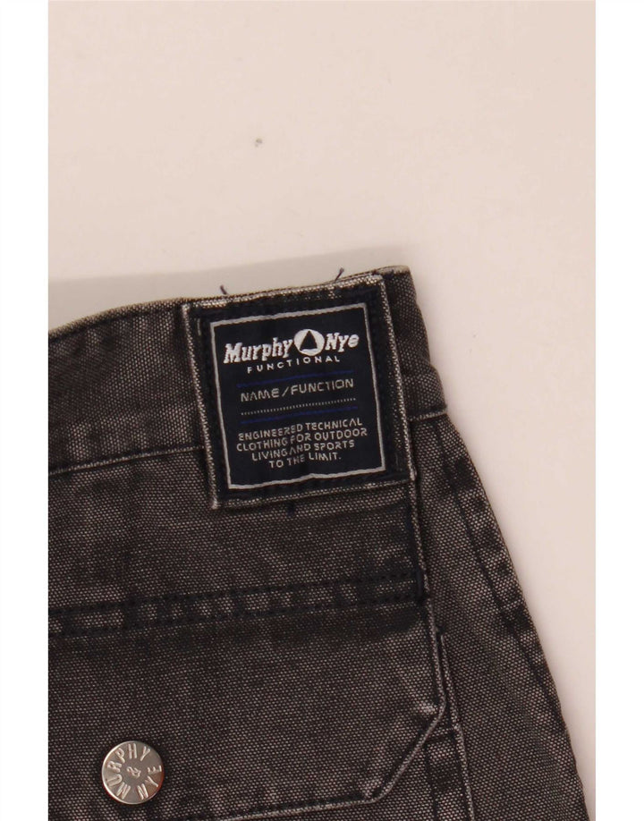 Shorts cargo jeans masculino Murphy & Nye W32 grande algodão cinza